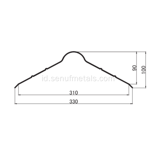 100-330 Ridge Cap Roof Sheet Forming Machine